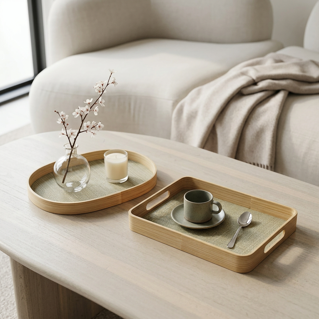 Woven Display Tray | Bamboo & Mendong